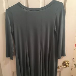3/4 sleeve blue dress